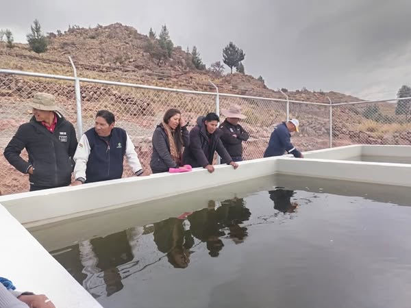 Vista general del sistema de riego instalado en bolivar